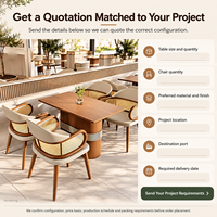 Meubles d'hôtellerie sur mesure, ensemble table et chaises de café, mobilier commercial pour restauration rapide, chaises de salle à manger en bois massif et en rotin pour restaurant