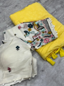 Meilleure vente de saris indien de style traditionnel et moderne doux et luxueux déguisement exclusif en mousseline de soie d'Inde - Product Image 5