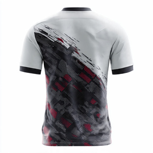 เสื้อฟุตบอลแบบซับลิเมชั่น แห้งเร็ว คอวี พิมพ์ลาย 100% โพลีเอสเตอร์ - Product Image 4