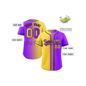 100% poliéster ropa de béisbol diseño personalizado Softball béisbol Jersey uniformes conjuntos adultos equipo patrón transpirable - Product Image 3