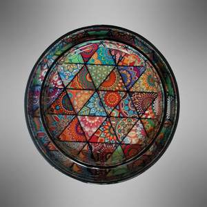 Plateaux en bois émaillé imprimés au meilleur prix Plateau de service en bois imprimé floral Plateau en bois imprimé émaux Fabriqué en Inde - Product Image 4