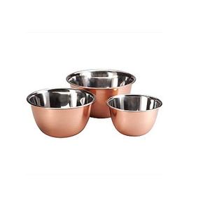 Different Size <b>Set</b> Of Three Snacks <b>Dessert</b> <b>Bowl</b> In Stainless Steel Copper Color Salad <b>Bowl</b> At Cheapest Price - Product Image 3