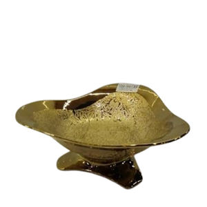 Bol en céramique japonais à la mode Style nordique luxe en laiton plaqué or Table à manger en métal bol d'ustensiles de cuisine - Product Image 1