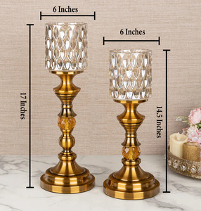 Bougeoir en laiton en métal de qualité supérieure Unique Home Decor Pilier Bougeoir pour Noël et Mariages Boîte Emballée - Product Image 2