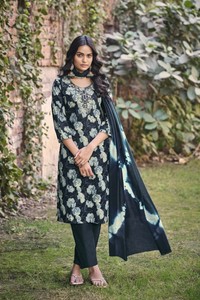 Nouveau vêtement indien pakistanais Dupatta en coton pur Organza Salwar Kameez lourd brodé haut bas impression numérique - Product Image 5