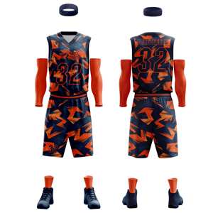 Maillot et short de basketball réversibles, design tendance, vente chaude, logo personnalisé cousu, sublimation, maillot de basketball - Product Image 2