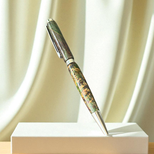 Exquisite Custom 0.7mm Coffee Burl Wood Ballpoint Pen Handmade Executive <b>Gift</b> - Product Image 4