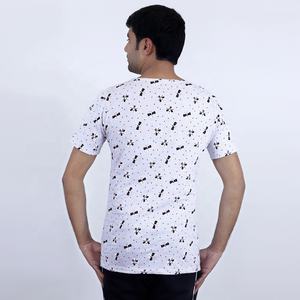 T-shirt en coton de haute qualité lettre imprimée à manches courtes respirant pour l'été Polyester impression personnalisée chemises pour hommes - Product Image 6