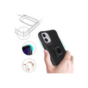 Étui de protection en silicone anti-traces de doigts Netzy SAFA Timo Premium pour iPhone 12 Plus, emballage de vente au détail - Noir - Product Image 5