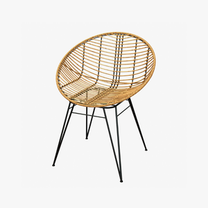 La Silla de comedor de ratán más vendida de Vietnam, muebles de comedor con patas de metal fabricados por artesanos altamente calificados - Product Image 3