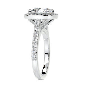 แหวนทองคำขาวประดับเพชรมนตราสำหรับผู้หญิงได้รับการรับรองจากหนามตามธรรมชาติสำหรับงานเลี้ยงครบรอบแต่งงาน - Product Image 2