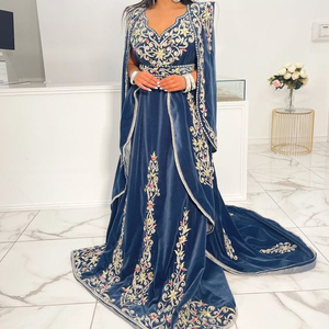 DABKA-Bordado de vestido de caftán bonito, cuentas de cristal, trabajo de piedra de cristal para boda, nuevo diseño, 2022 - Product Image 1