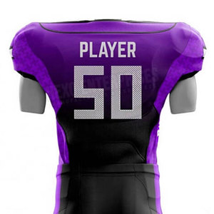 2023 Uniforme de football américain Couleurs violettes et noires Séchage rapide Conception de haute qualité pour une utilisation sportive - Product Image 4