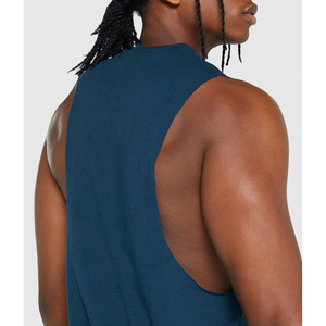 Débardeur de sport personnalisé en coton sans manches à bretelles spaghetti Yback Muscle pour hommes musculation Stringer à séchage rapide en coton racerback - Product Image 4