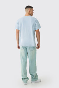 Camiseta con estampado de licencia de lavado de Ratatouille de gran tamaño para hombre personalizada OEM 2025 ODM transpirable fabricada en Pakistán - Product Image 5