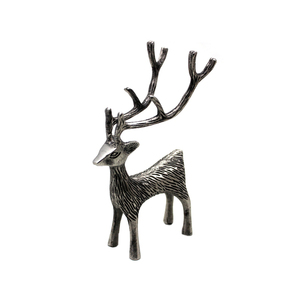 Renne en aluminium fini nickel de haute qualité pour dessus de table maison et décoration de noël ornement en vrac fait à la main - Product Image 3