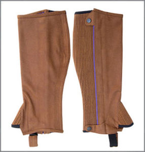 Primo Equine Ammara Hombres de alta calidad personalizable Brown Half Chaps Estilo inglés Equitación Kits ecuestres Accesorios PK - Product Image 2