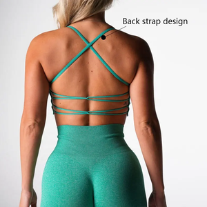 Soutien-gorge de sport léger et respirant sans couture pour femme 2026, brassière de yoga à compression, logo personnalisé, grandes tailles, livraison rapide - Product Image 2