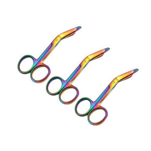 เครื่องมือผ่าตัดสแตนเลสคุณภาพสูงระดับมืออาชีพ กรรไกรตัดผ้าพันแผลทางการแพทย์ ลิสเตอร์  ผิวสีรุ้ง ความแม่นยำทางการแพทย์ - Product Image 1