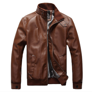 Chaqueta de Cuero Sintético para Hombre, Talla Grande - Product Image 1