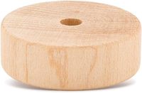 Roues en bois de dalle de 2 pouces de diamètre pour l'artisanat Trou de 3/8 pouces Paquet de 12 mini roues en bois de 7/16 pouces d'épaisseur pour modèle