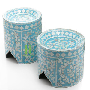 Producto caliente de alta calidad Ecológico Madre de perla Incrustaciones Cake Stand Decorativo Redondo MOP Bandeja Ramanda Holiday Mold HNH Craft - Product Image 6