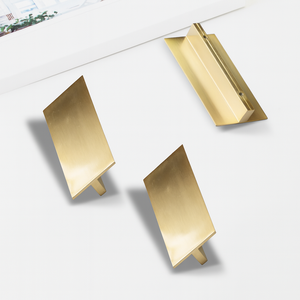 Poignée de meuble moderne en alliage d'aluminium, finition or brossé, minimaliste, pour cuisine, salle à manger, chambre, salon, tiroirs - Product Image 4