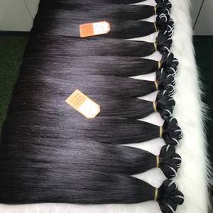 Super Promoción Extensiones de Cabello Virgen Remy Vietnamita Grado 12A, Liso Sedoso Natural Negro, Tejido a Máquina - Product Image 3