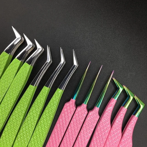 Pince à épiler pour extensions de cils, pointe en fibre, couleurs personnalisées, volume, marque privée - Product Image 6