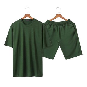 Estilo High Streetwear Verano Deportes personalizados Hombres Chándal Camisetas y pantalones cortos Conjunto Trajes Casual Conjuntos de dos piezas para hombres Ropa deportiva - Product Image 1