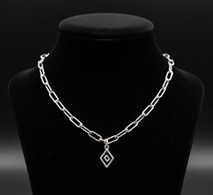 Collier chaîne à maillons minimaliste en argent 925 unisexe vente chaude avec pendentif plaqué or rhodium pour usage quotidien et cadeau de mode - Product Image 1