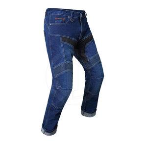 Jean de moto protecteur durable le plus vendu – Coupe décontractée, taille mi-haute, fermeture boutonnée, léger, respirant et écologique pour la conduite - Product Image 3