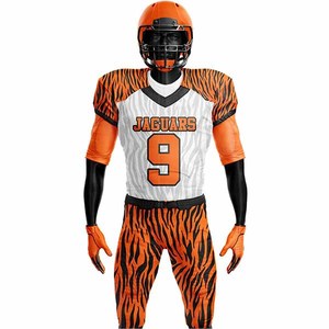 Uniforme de fútbol americano de alta calidad Camisas hechas a medida Último diseño Técnica de sublimación Tops bajos MOQ - Product Image 4