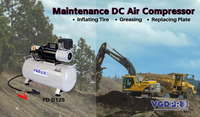 Pompe de compresseur d'air de 24V à cycle de service long DC sans huile à piston professionnel Mini camion le plus efficace au monde réservoir de 25 litres