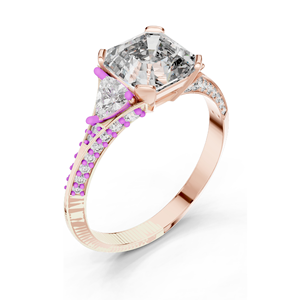 Anillo de Compromiso con Diamante de Laboratorio de 2.323 CT para Mujer, Claridad VVS-VS EF, Oro de 18KT, 14KT, 10KT y Plata 925, Oro Rosa, Amarillo, Blanco - Product Image 6