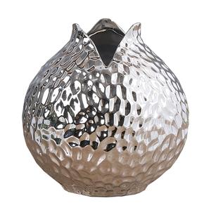 Vase à fleurs décoratif en métal pour la décoration de la maison ou du bureau Design contemporain Revêtement en poudre blanc fini - Product Image 2