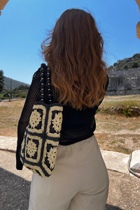 กระดาษถัก Rafia สําหรับฤดูร้อน Tote ฟางกระเป๋าชายหาด Boho Raffia Tote One Handle กระเป๋ากุ๊ยของขวัญวันแม่ - Product Image 3