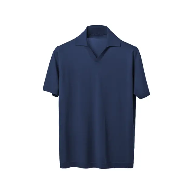 Best italian quality Merino Wool Extrafine Shirt navy colour for Men