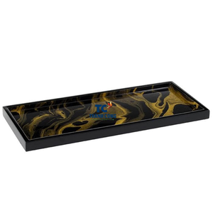 Bandejas de servicio de laca MDF hechas a mano de Vietnam Bandejas de laca MDF Bandeja decorativa de madera para decoración del hogar Tamaño personalizado - Product Image 3