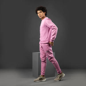 คุณภาพสูงผู้ชายและผู้หญิงผ้าฝ้าย 100% เสื้อสเวตเตอร์และกางเกงชุดผู้ชายภาษาฝรั่งเศสคําเทอร์รี่เหงื่อชุดสําหรับขายผู้ชายวอร์ม - Product Image 4