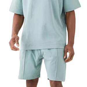 Ensemble d'été vintage pour homme sur mesure OEM, 270 grammes, poids lourd, 85% coton, 15% polyester, teinture éblouissante, respirant - Product Image 4