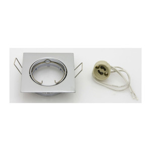 Faretti Quadrati da Incasso Orientabili X LED GU10 Cromo - Product Image 1