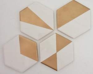 ที่รองแก้วทำจากไม้หินอ่อนทรงกลมสำหรับใช้ในบ้านสำนักงานหรือโรงแรมบ้านอุ่นแก้วและเครื่องดื่มมีสไตล์ - Product Image 6