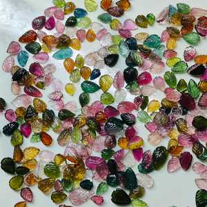Lot de 20 pièces de tourmaline naturelle à dos plat de 7 mm à 8mm, véritable cadeau de tourmaline pour la fabrication de bijoux. - Product Image 4