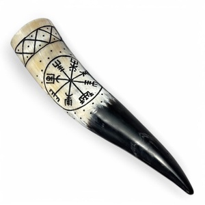 Corne à boire Viking de haute qualité corne de boeuf naturelle polie pour bière vin vodka avec support Design nordique sain - Product Image 4