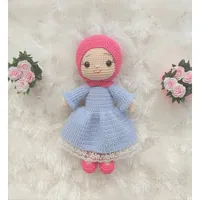 Poupée en tricot adorable, amigurumi, crochet, peluche douce, jouet en coton PP, cadeau islamique, naturel, biologique, bébé unisexe, certifié sécurité