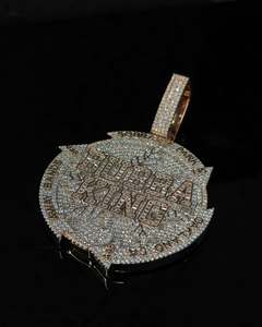 Hot Custom D VVS1 Moissanite Baguette Cut Pendant <b>Necklace</b> <b>Solid</b> 925 <b>Silver</b> HipHop Jewelry with Personality Ice Diamond Charm - Product Image 4