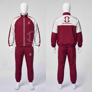 Conjunto Deportivo Personalizado Colorblock con Cierre para Hombre, de Alta Calidad, Impermeable, con Dobladillo Ajustable, 2 Piezas, Estilo Urbano - Product Image 6