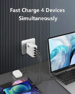 USB-C 140W Gan Sạc 4-Cổng Có Thể Gập Lại Nhanh Chóng Tường Adapter Với Pd 3.0 Nhỏ Gọn Trạm Sạc Cho Máy Tính Xách Tay Và Các Thiết Bị - Product Image 4