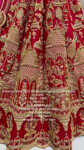 Nouveau travail de tissage Jacquard en soie et Zari Belle Dupatta avec Paithani Lehenga Choli Vêtements indiens et pakistanais - Product Image 2